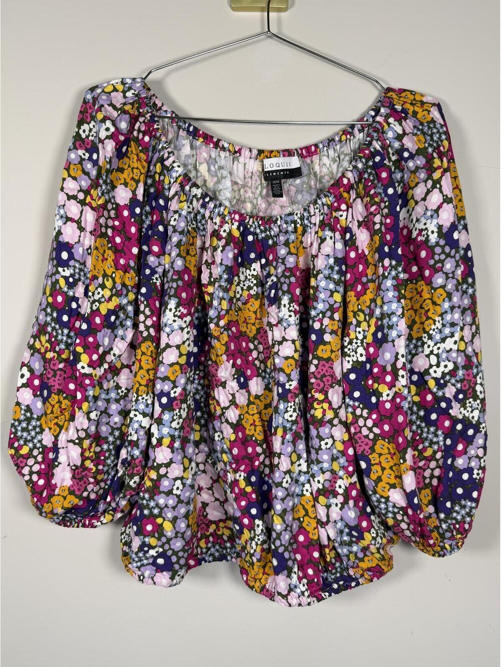 Eloquii Elements floral‎ blouse size 14/16